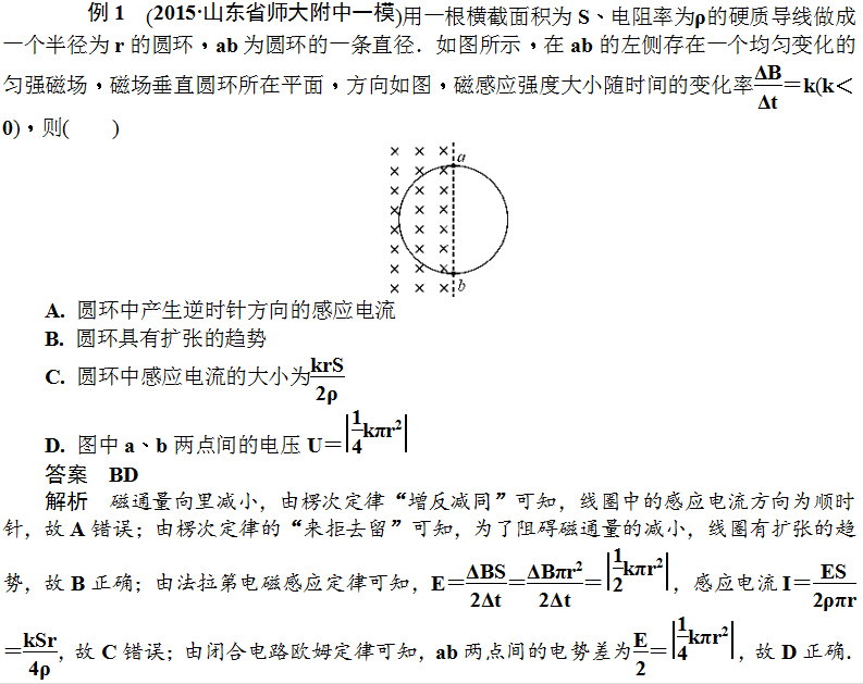 法拉第的电磁感应定律-典例解析